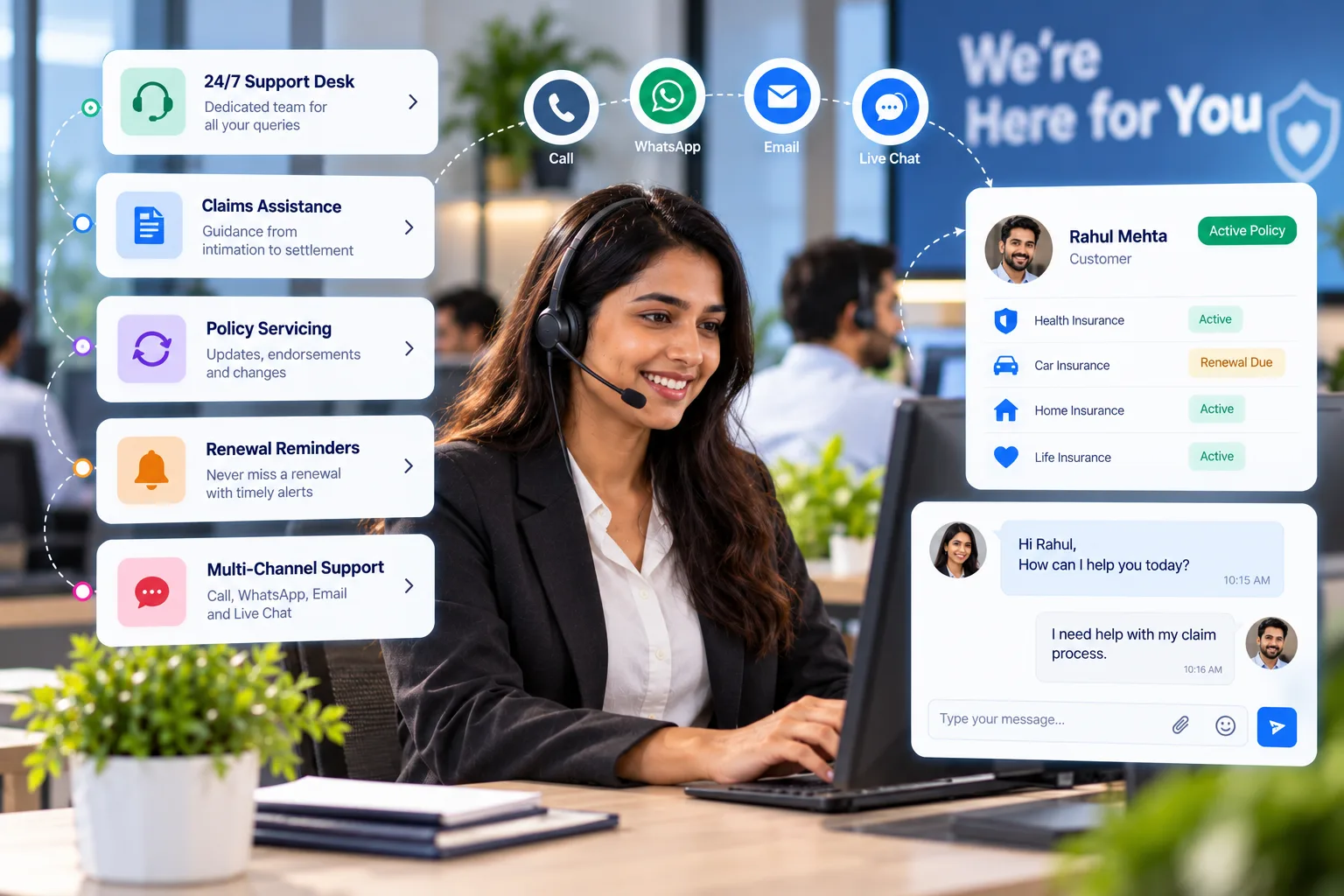 Advisor providing ongoing dedicated customer support