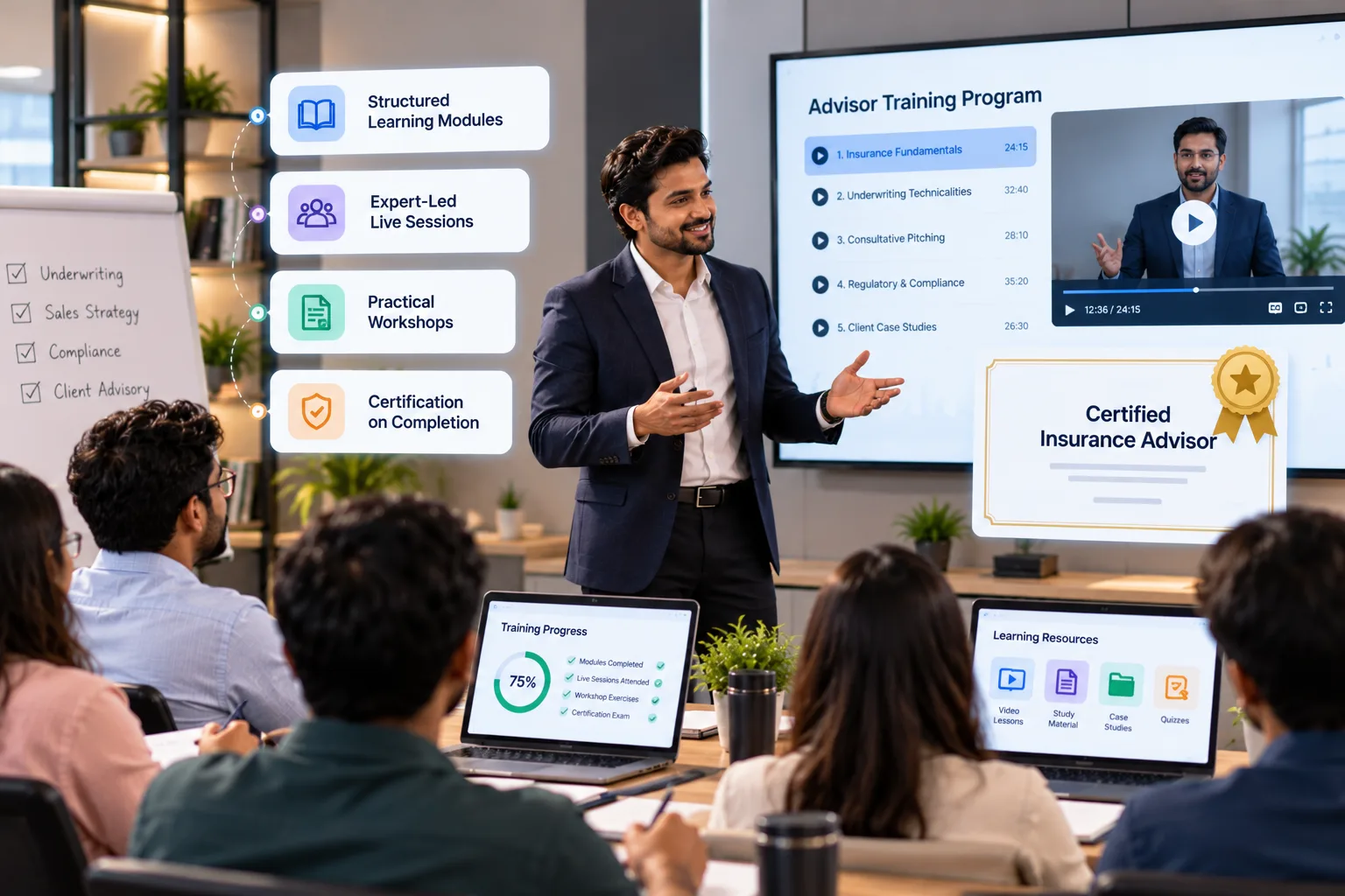 Advisor presentation and expert certification training