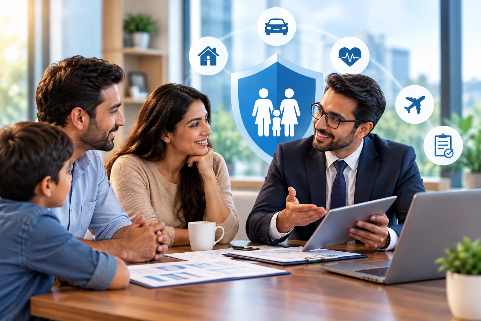 Certified Distroo insurance advisor explaining policy terms